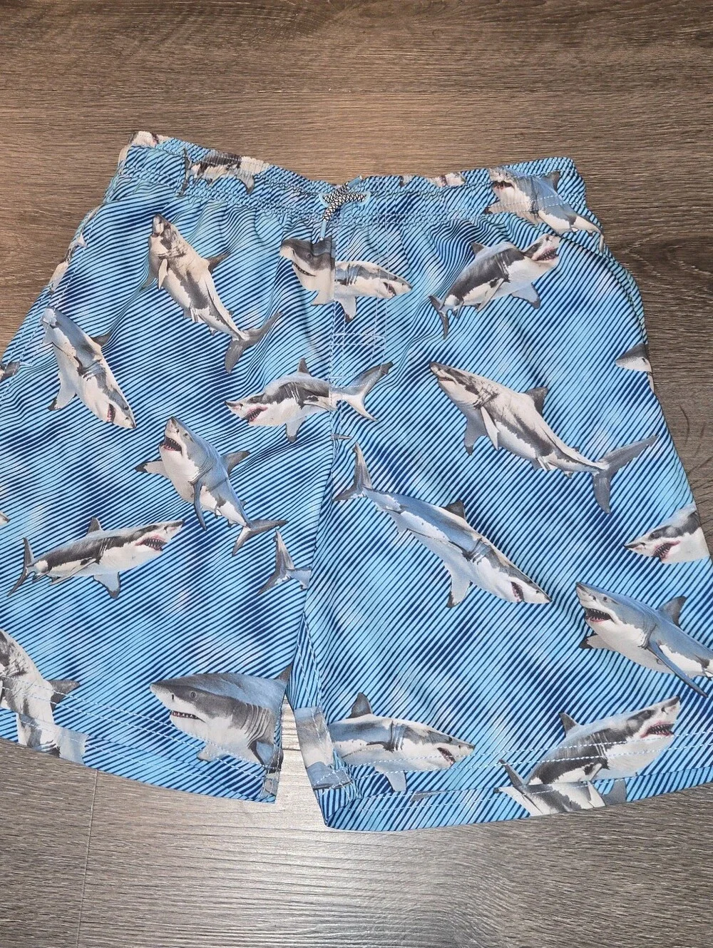 wonder nation Blue Shark Print Swim Trunks